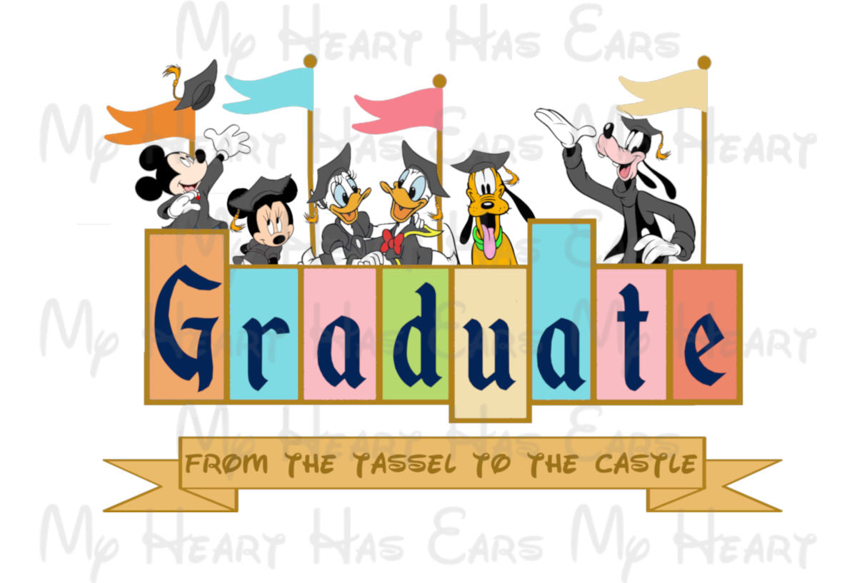 Disney Graduation PNG • From the Tassel to the Castle • Class of Graduation Clipart