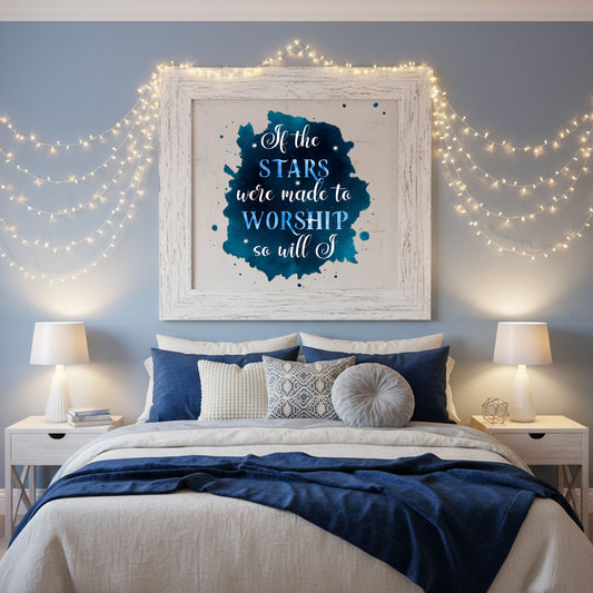 If the Stars Were Made to Worship” – Christian Celestial PNG Digital Download