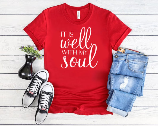 It is well with my soul bible verse image png digital file sublimation print t-shirt design