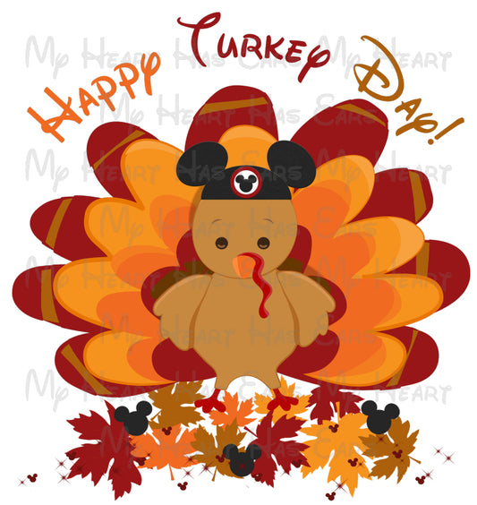 Disney Happy Turkey day Mouseketeer Thanksgiving image png digital file sublimation print decal t-shirt design