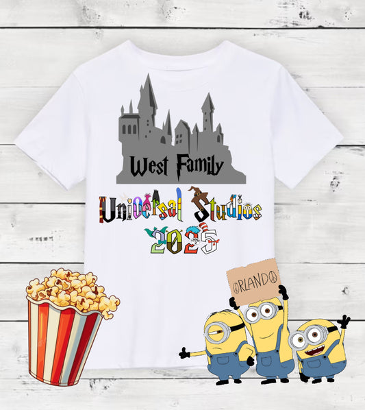 Universal Studios 2025 Hogwarts Family vacation Harry Potter font image png digital file sublimation print t-shirt design