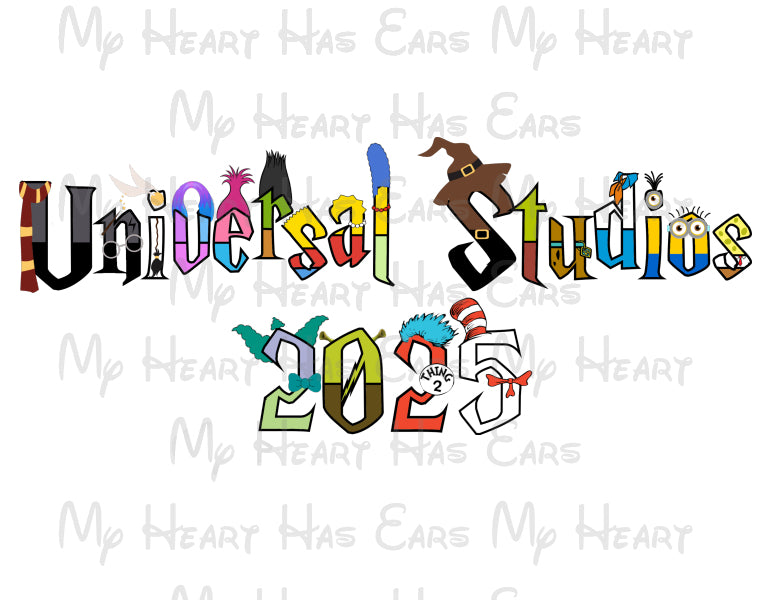 Universal Studios 2025 Family vacation Harry Potter font image png digital file sublimation print t-shirt design