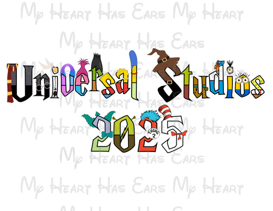 Universal Studios 2025 Family vacation Harry Potter font image png digital file sublimation print t-shirt design