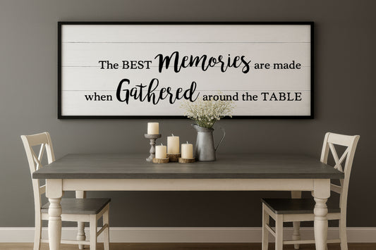 The Best Memories Are Made Printable Wall Art  Farmhouse Dining Room Sign  Digital Download