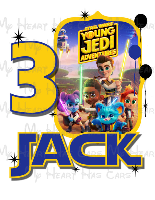 Star Wars Young Jedi Adventures birthday image PERSONALIZED png digital file sublimation print t-shirt design